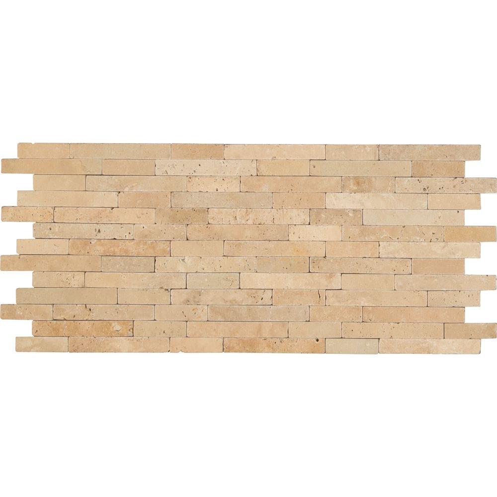 Msi Chiaro Veneer 8 In X 18 10mm Tumbled Travertine Mesh Msi Chiaro Veneer 8 In X 18 10mm Tumbled Travertine Mesh