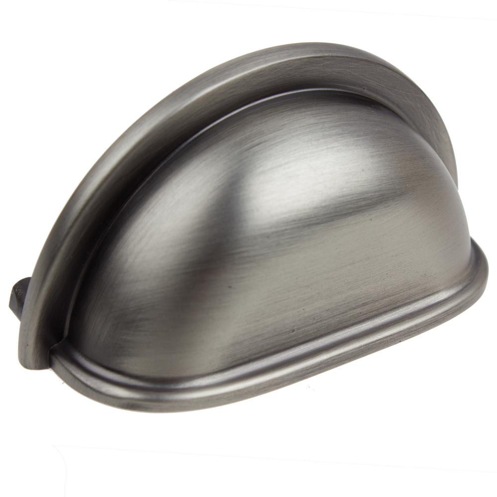 87530-P-1 GlideRite 3/" CC Classic Fluted Cabinet Drawer Pull Satin Pewter