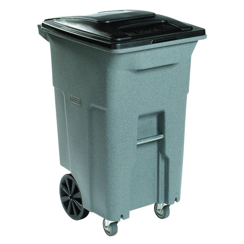 Toter 64 Gal Grey Wheeled Trash Can With Casters ACC64 01GST The   Toter Commercial Trash Cans Acc64 01gst 64 1000 