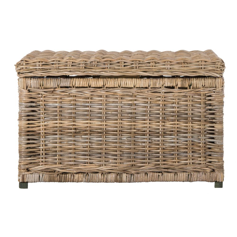 happimess Elijah 30 in. Brown Wicker Storage TrunkHPM9002A The Home