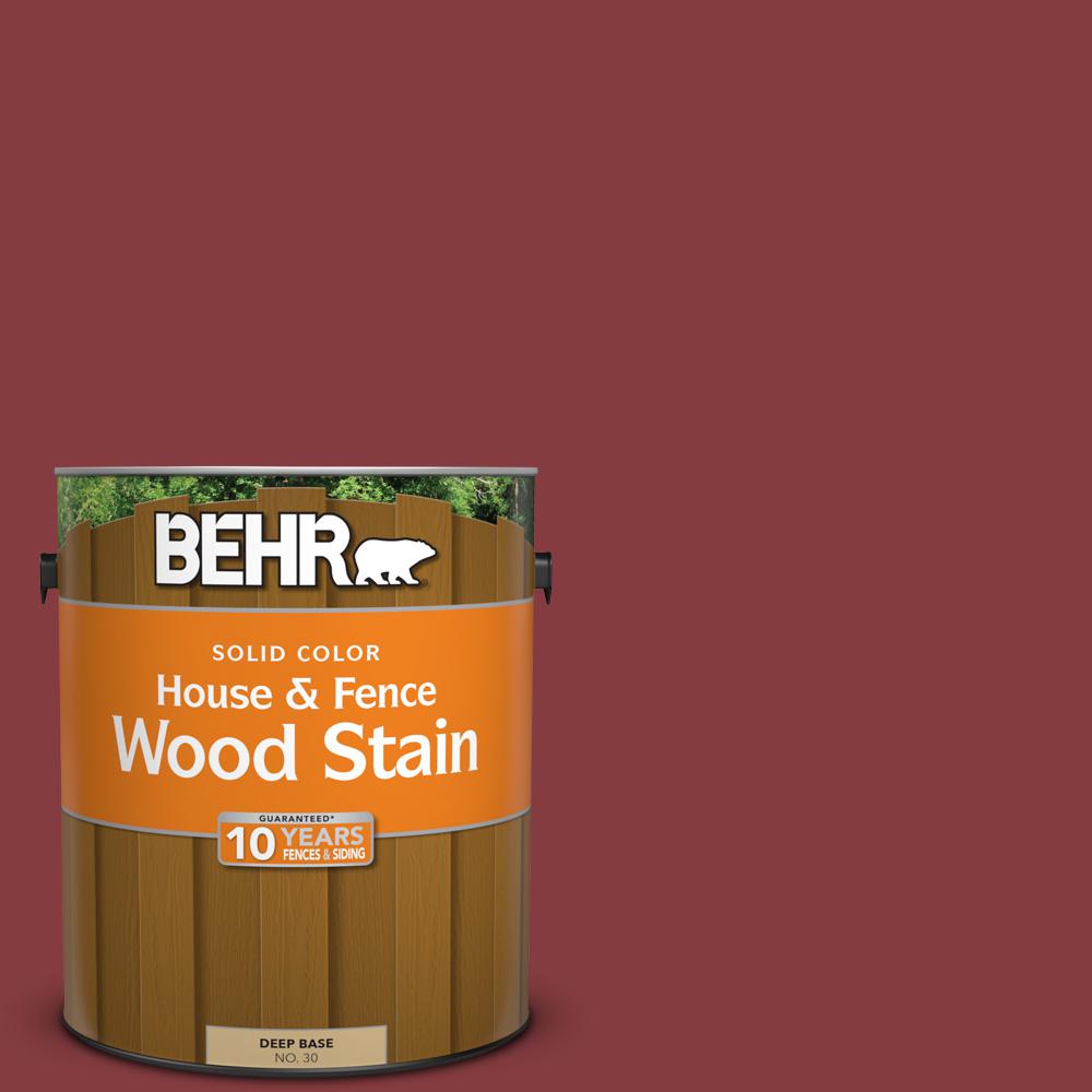 Behr 1 Gal M140 7 Dark Crimson Solid Color House And Fence M140 7 Dark Crimson Solid Color House And Fence Exterior Wood Stain