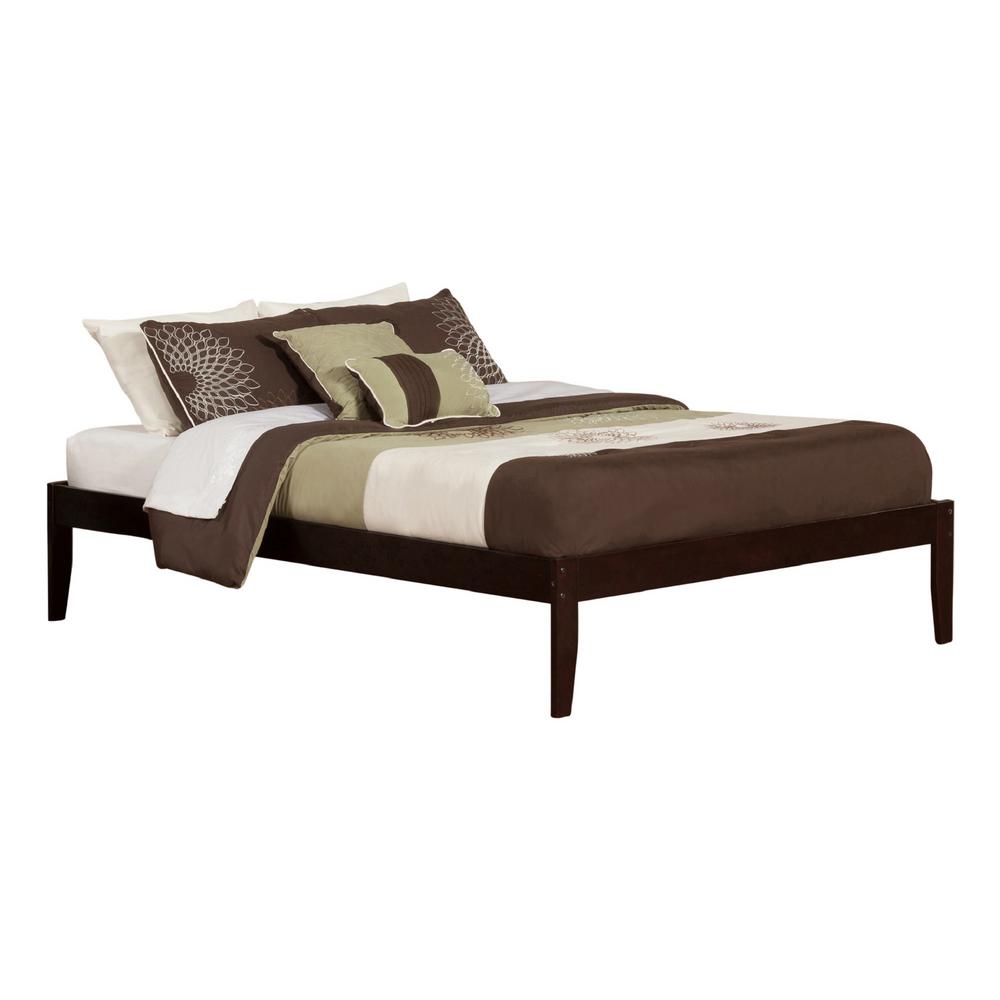 Atlantic Furniture Concord Espresso King Platform Bed with Open Foot
