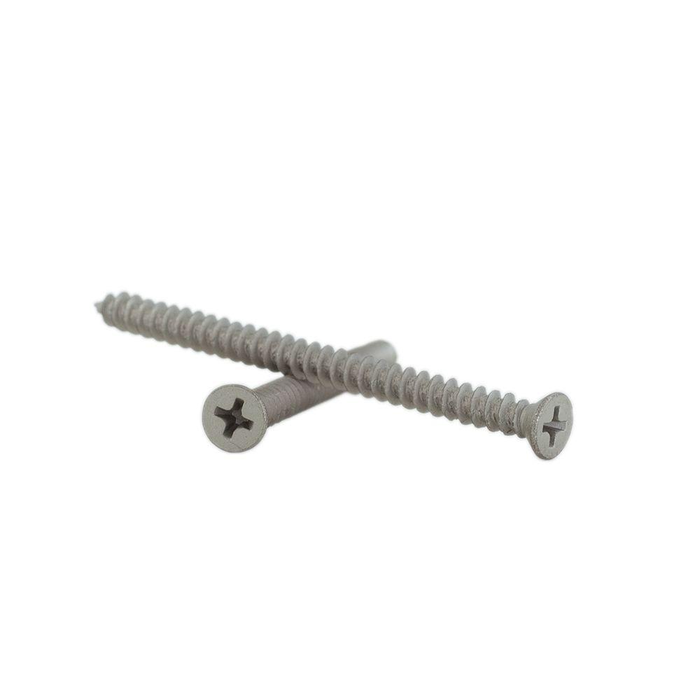 Fringe Screw 9 X 3 In Satin Nickel Phillips Flat Head Long Hinge Screw With Oversize Threads To Tighten Interior Doors 18 Pack