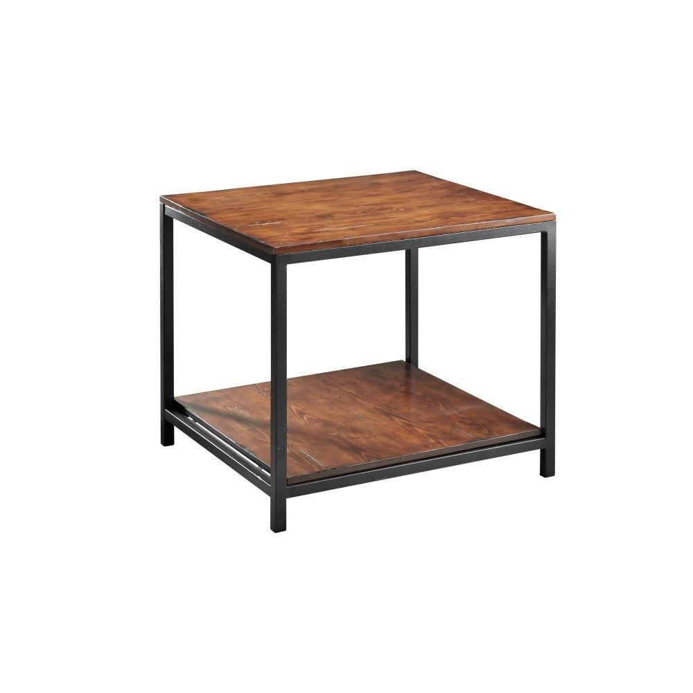 Home Decorators Collection Industrial Mansard Black End Table Home Decorators Collection Industrial Mansard Black End Table