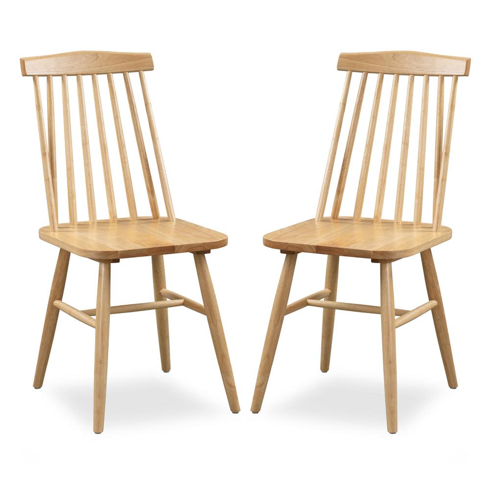 Poly and Bark Minot Natural Dining Chair (Set of 2) HD-482-NAT-X2 - The ...