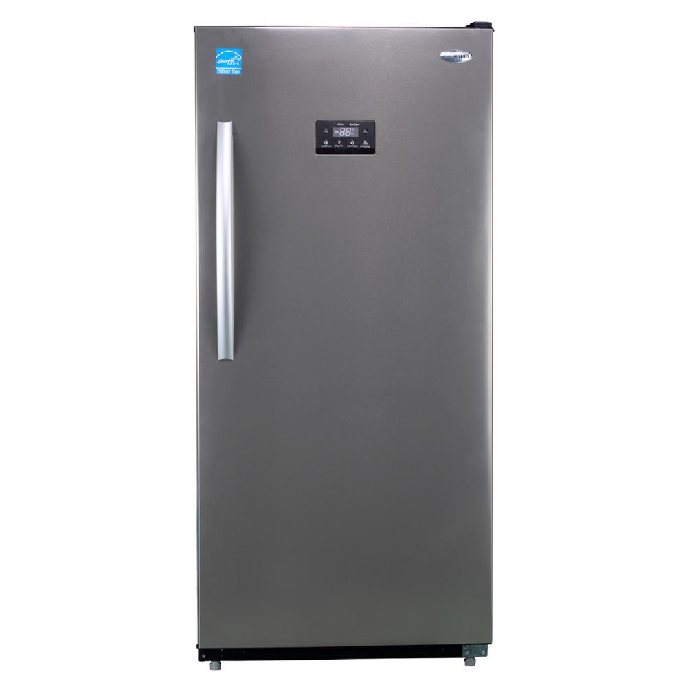 PREMIUM 13.8 cu. ft. Frost Free Upright Freezer in Stainless Steel