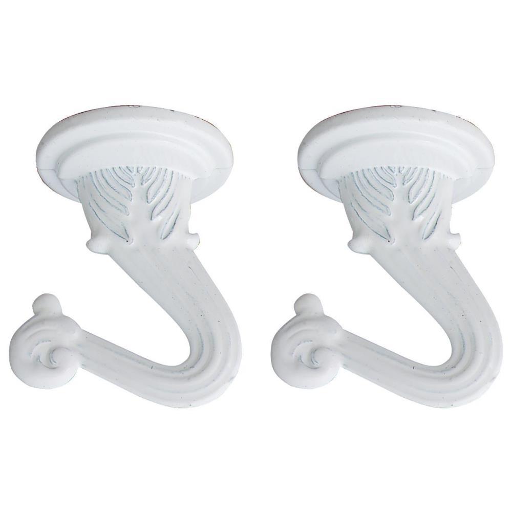 Commercial Electric 1 1 2 In White Swag Hook 2 Pack