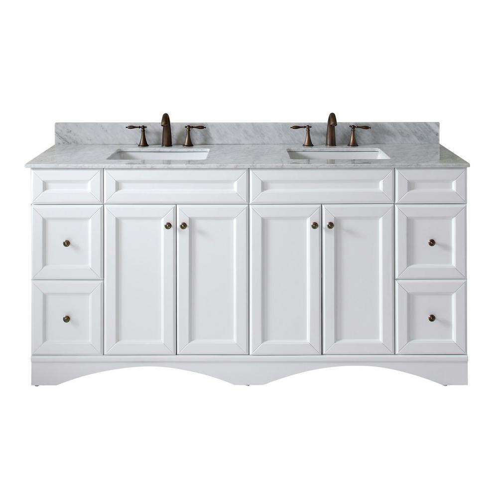 Virtu Usa Talisa 72 In W Bath Vanity White With Marble Virtu Usa Talisa 72 In W Bath Vanity