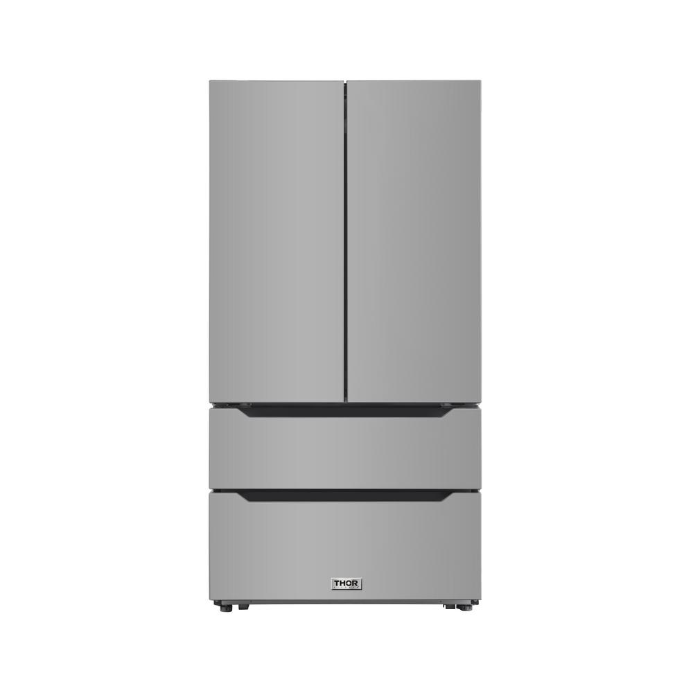 Thor Kitchen 22.5 cu. ft. 36 in. Counter Depth French Door Refrigerator in Stainless Steel (Silver)