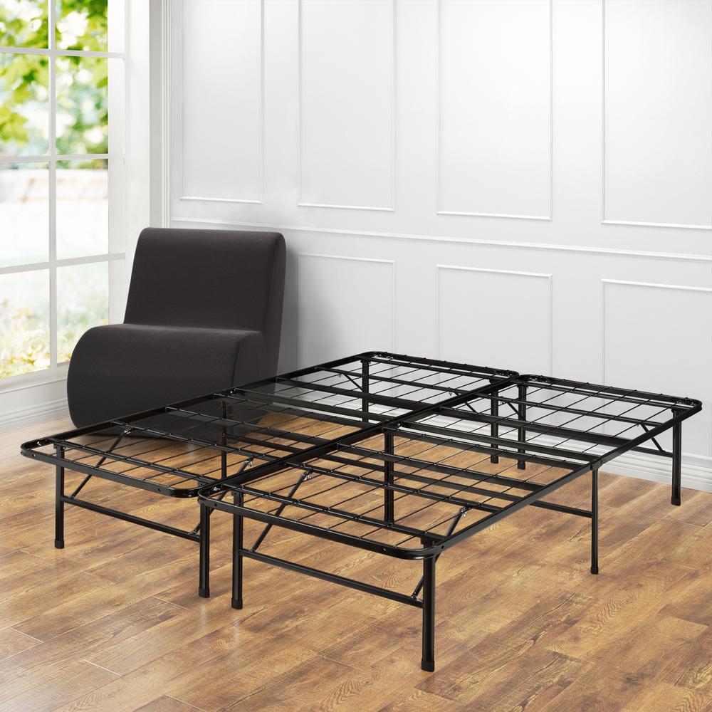 Zinus Smartbase Full Metal Bed Frame Hd Sbbk 14f Fr The Home Depot Zinus Smartbase Full Metal Bed Frame