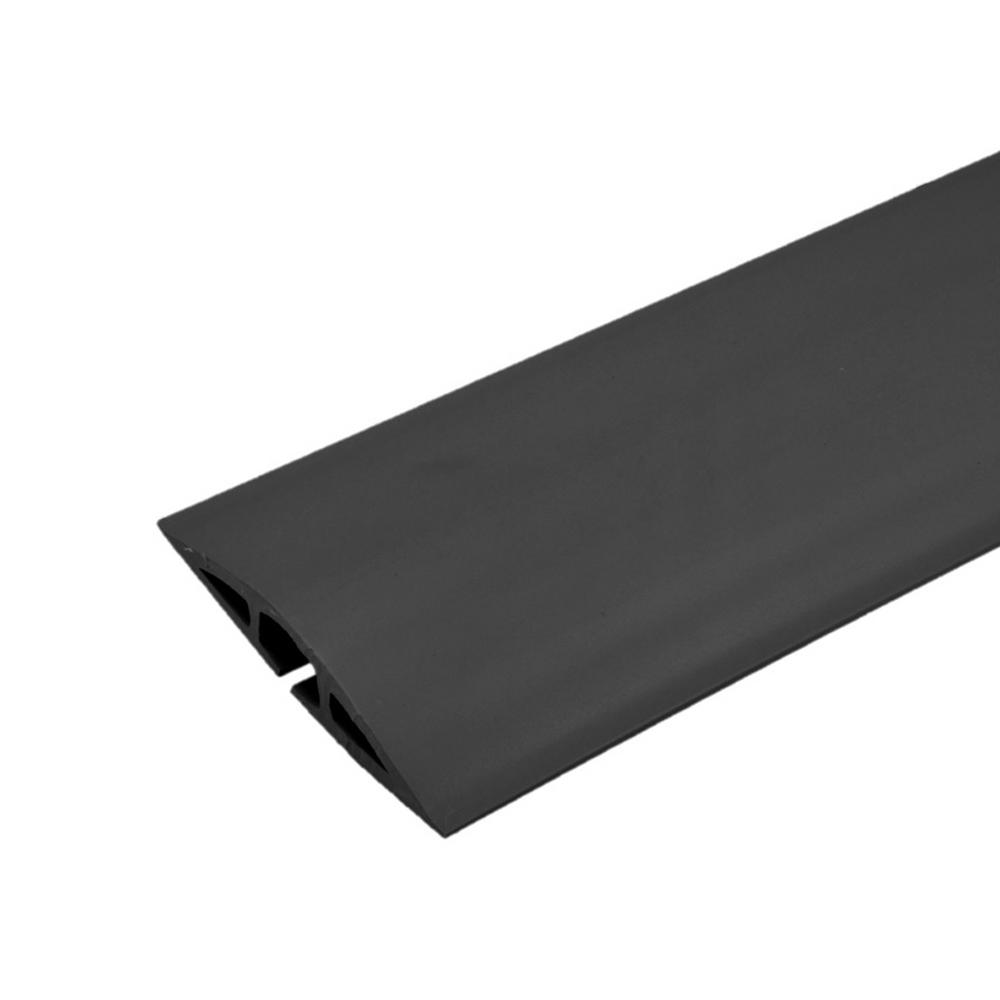 Corduct 5 Ft 1 Channel Over Floor Cord Protector Black