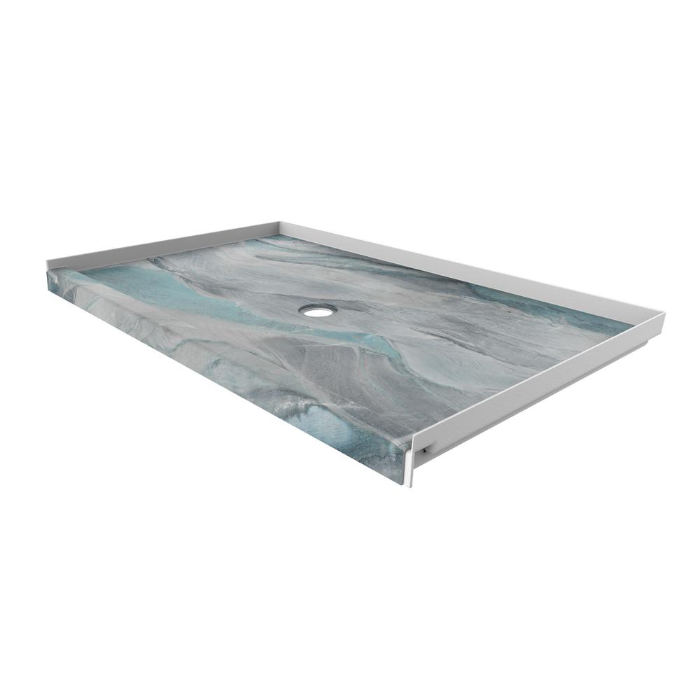 FlexStone 60 in. x 36 in. Single Threshold Shower Base with Center