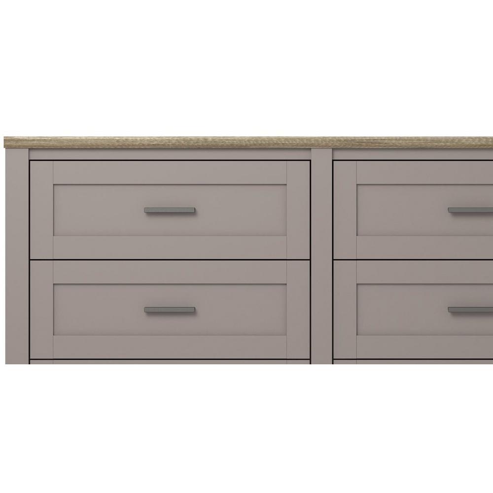 Ameriwood Viola Gray Light Brown 6 Drawer Dresser Hd13068 The