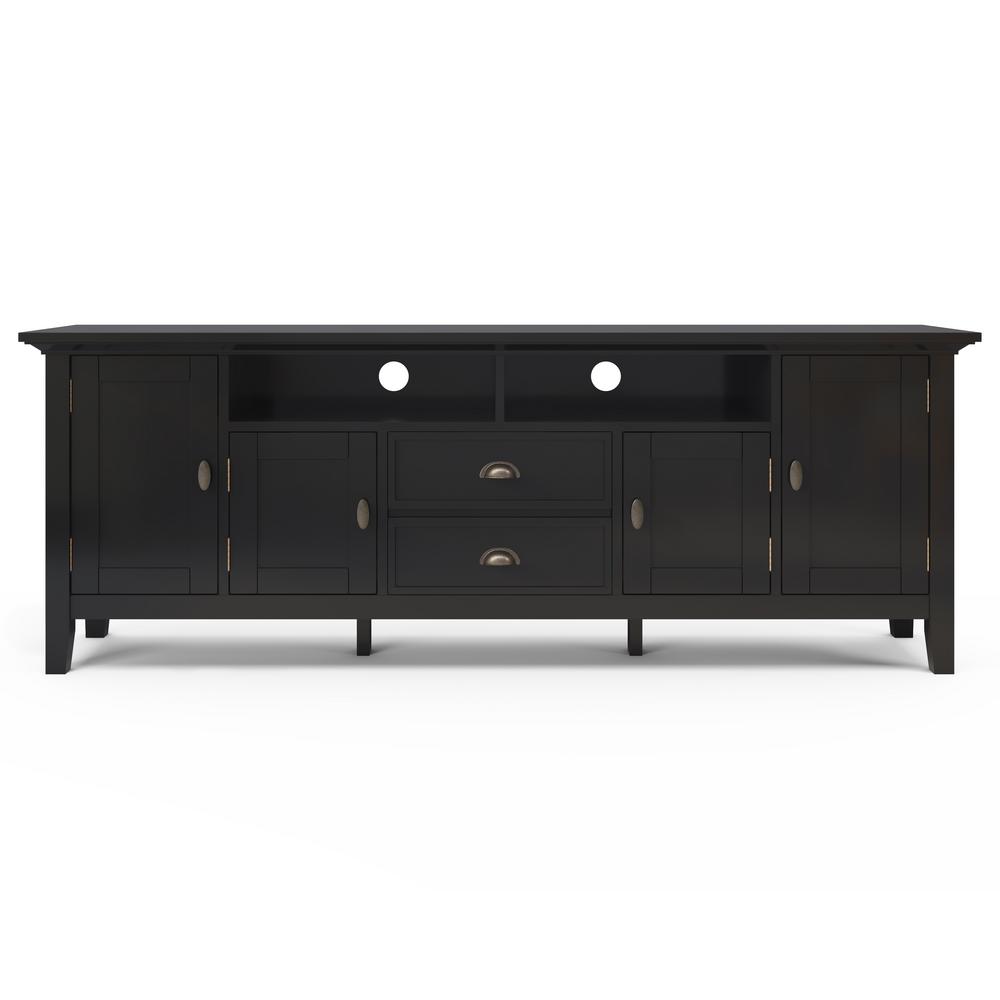 Brooklyn Max Stanwick 72 In Black Wood Tv Cabinet With 1 Drawer Max Stanwick 72 In Black Wood Tv