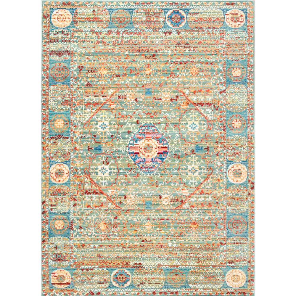 Nuloom Vintage Josefa Green 8 Ft X 11 Area Rug