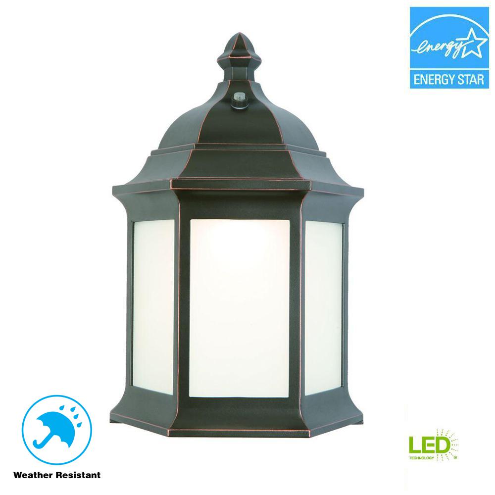 Outdoor Sconces Basics Wall Mounted Lighting Outdoor Oil Rubbed Bronze Led Wall Lantern