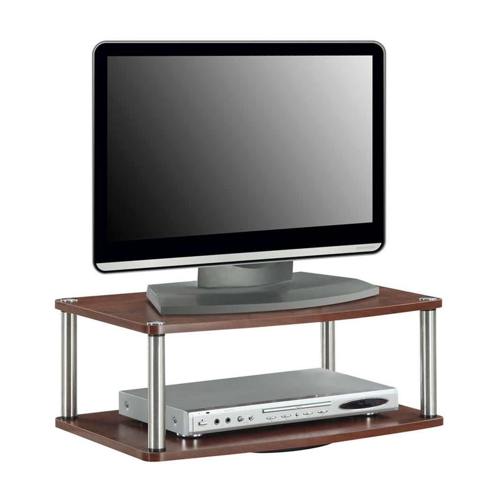 Designs2go 2 Tier Tv Stand Swivel In Cherry