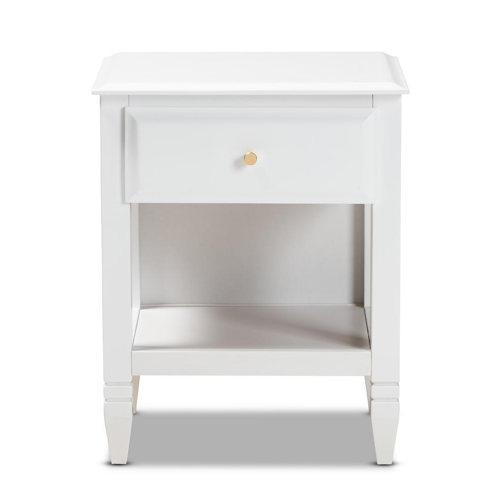 White And Gold Nightstands Bedroom Furniture The Home Depot