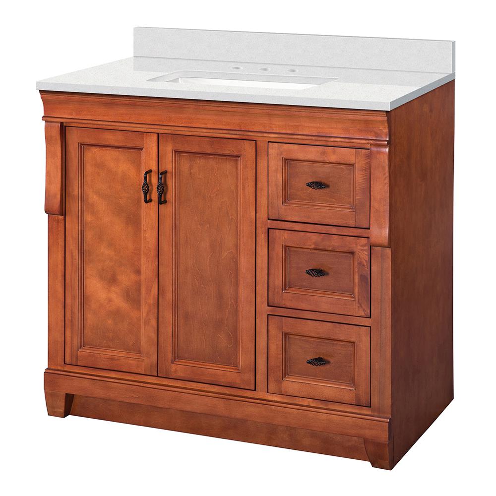Foremost Naples 37 in. W x 22 in. D Vanity in Warm Cinnamon