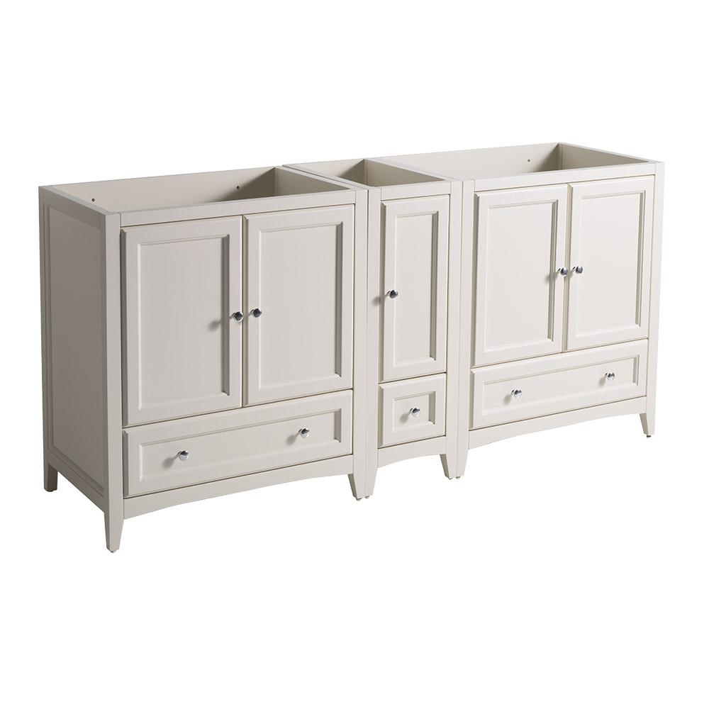 Fresca Oxford 71 In Traditional Double Bathroom Vanity Cabinet In Antique White Fcb20 301230aw The Home Depot