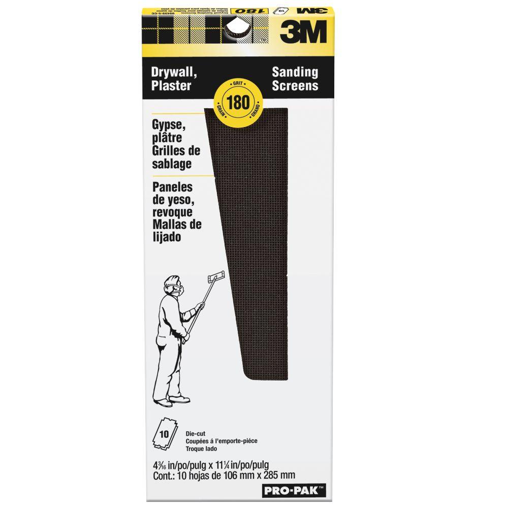 3M ProPak 43/16 in. x 111/4 in. 180 Grit Fine Drywall Sanding