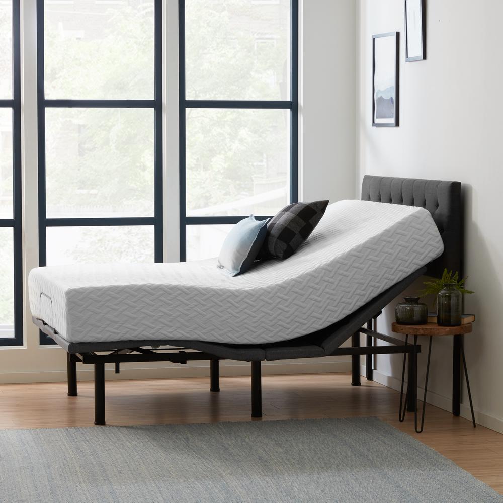 Lucid Comfort Collection Deluxe Adjustable Bed and 10 in. Firm Gel ...