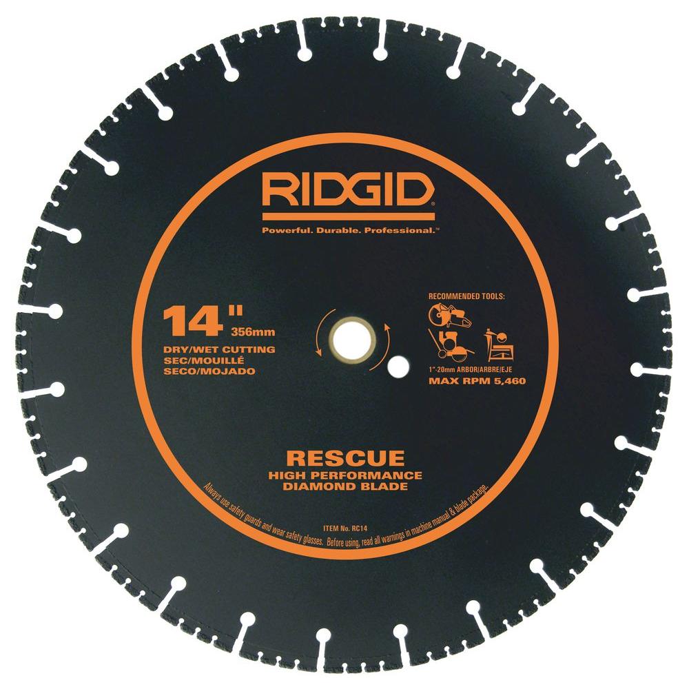 RIDGID 14 in. Rescue Diamond Blade