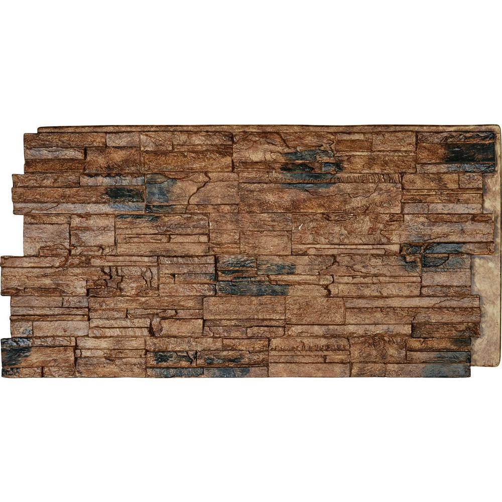 Ekena Millwork 48 in. x 24 in. Cascade Stacked Stone, StoneWall Faux