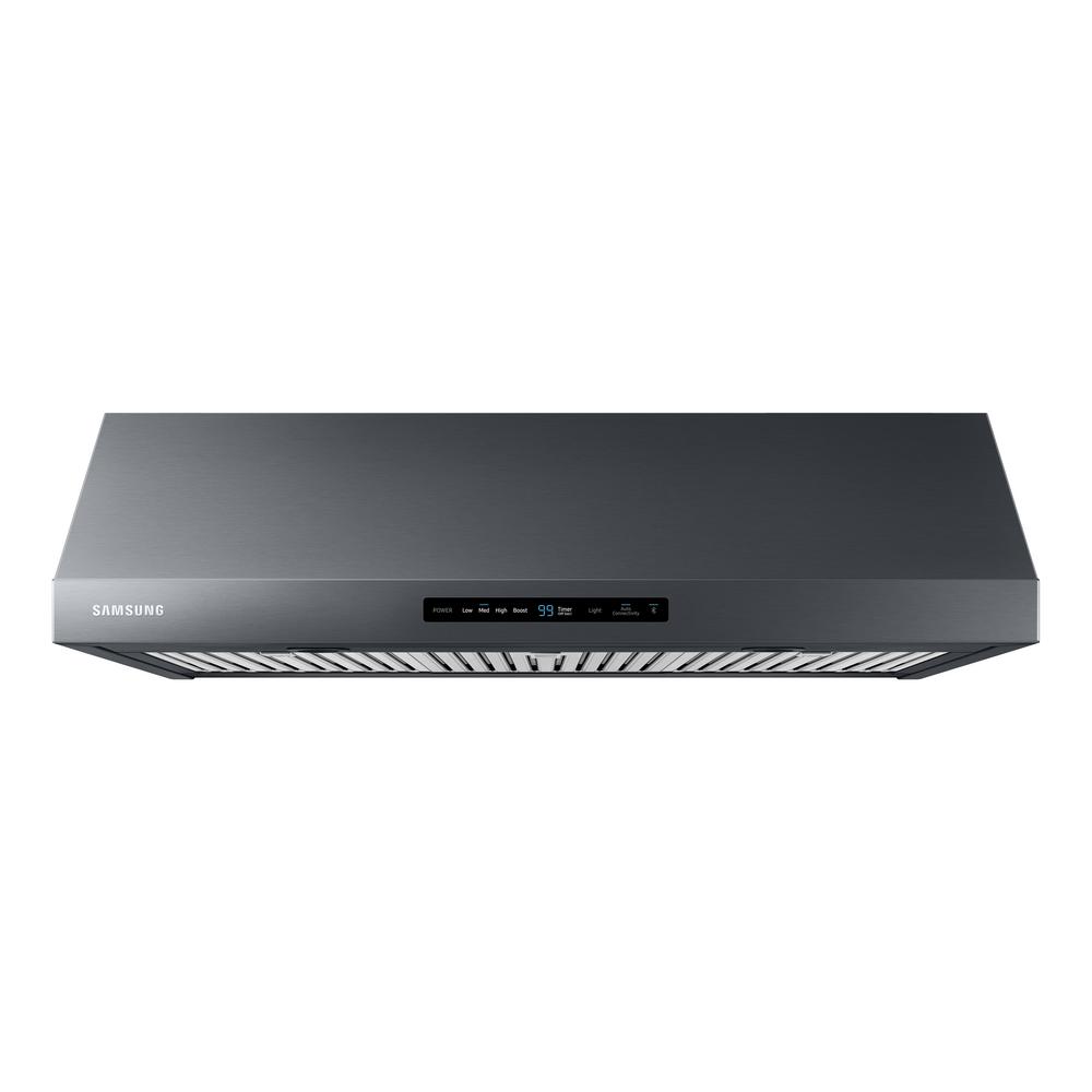 Samsung 36 in. 390 CFM (600 CFM Optional) Convertible Under the Range Hood in Black
