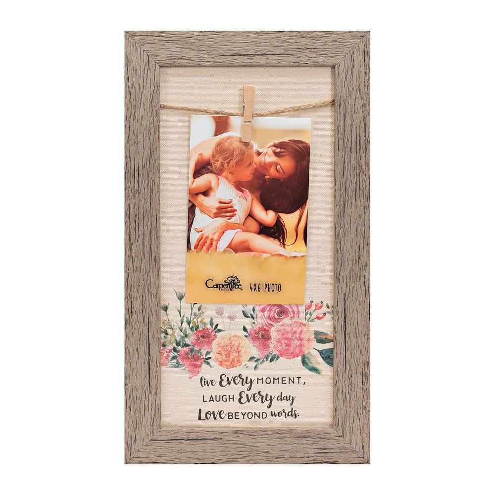 Homespun Collection 4 In X 6 Multi Color Photos Barnwood Multi Color Photos Barnwood Looking Frame Live Every Moment Hanging Photo