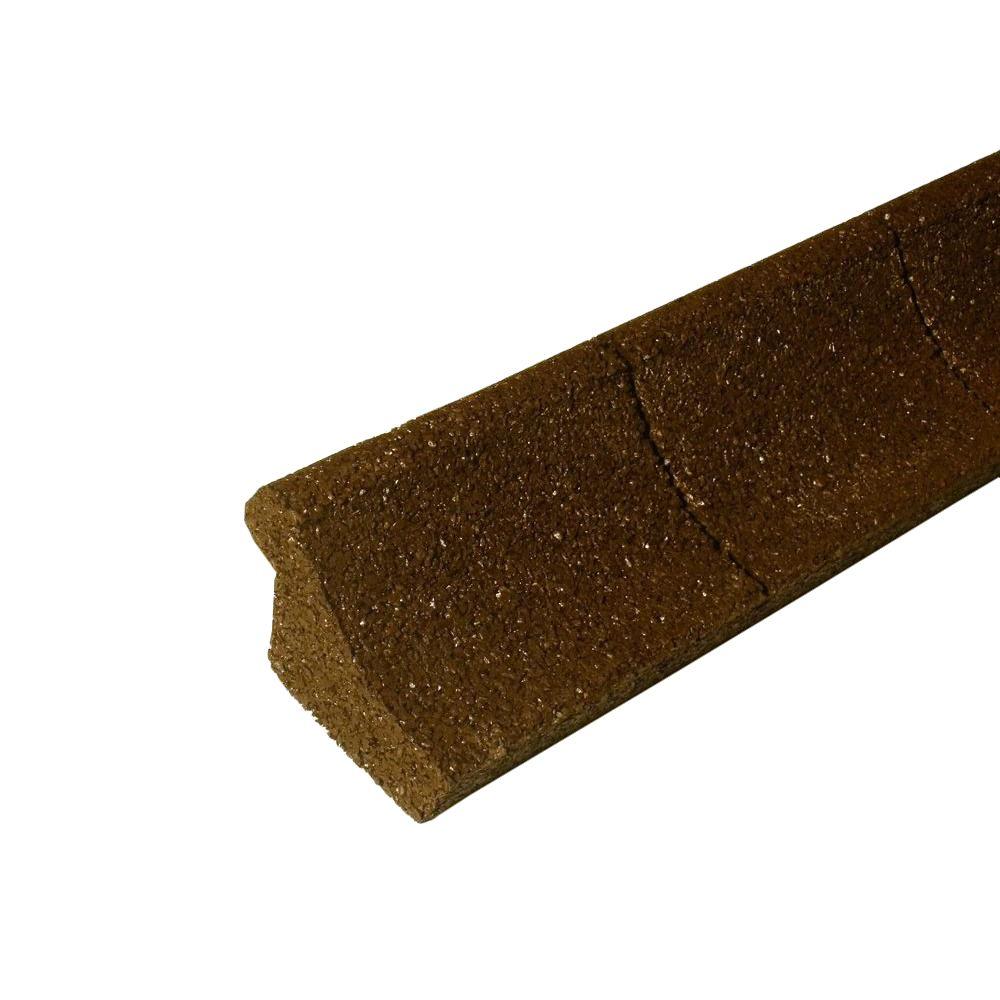 Ecoborder Edging Hardscapes The Home Depot 4 Ft Brown Rubber Curb Landscape Edging 36 Count