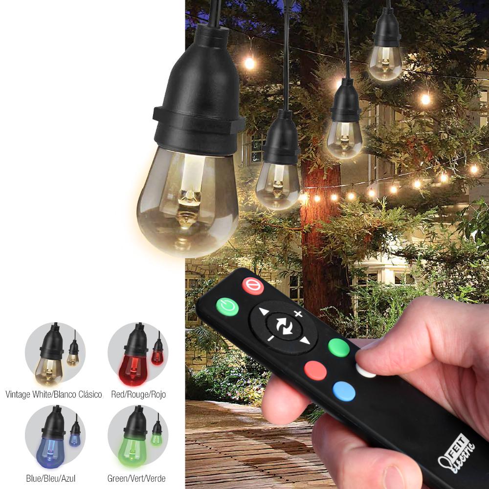 Feit Outdoor Color String Lights Outdoor Lighting Ideas