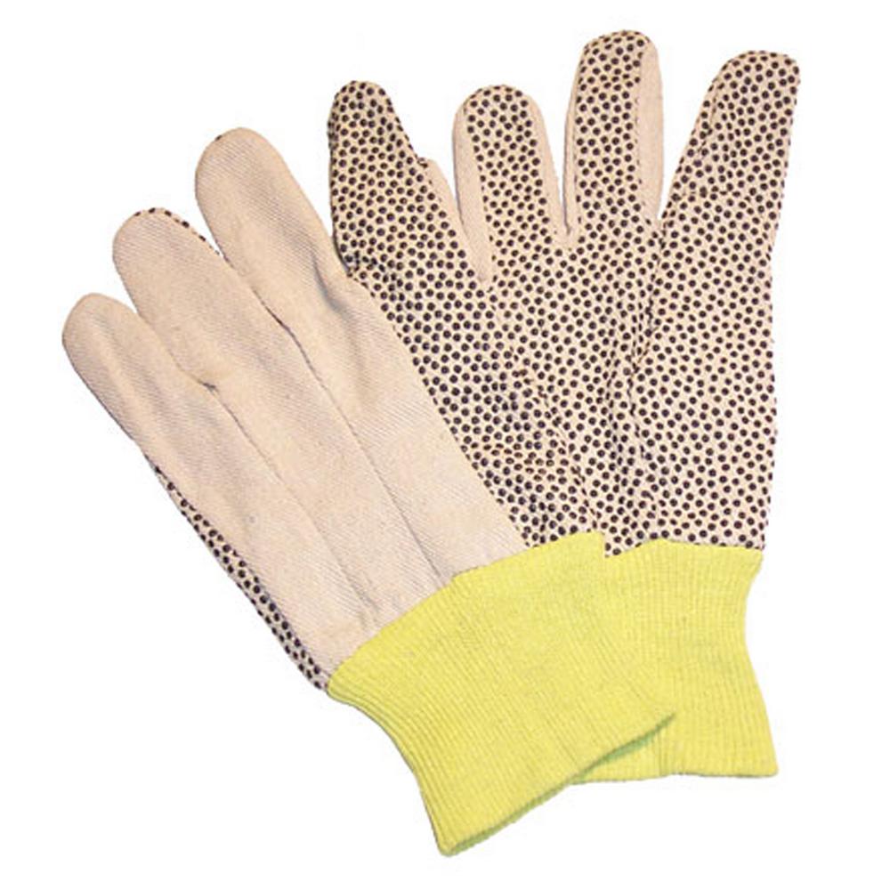 G & F Women 12 oz. Cotton Canvas Work Gloves Coated with PVC Dots on