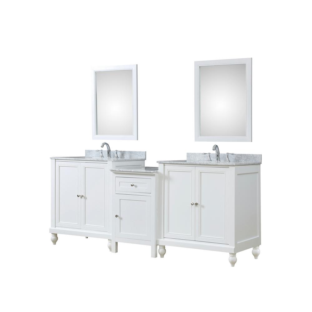 Direct Vanity Sink Classsic Hybrid Bath And Makeup 83 In W Vanity