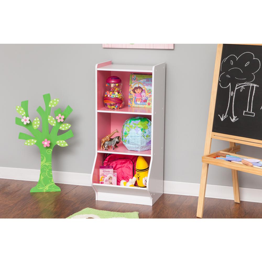 IRIS White and Pink 3Tier Storage Organizer Shelf with Footboard