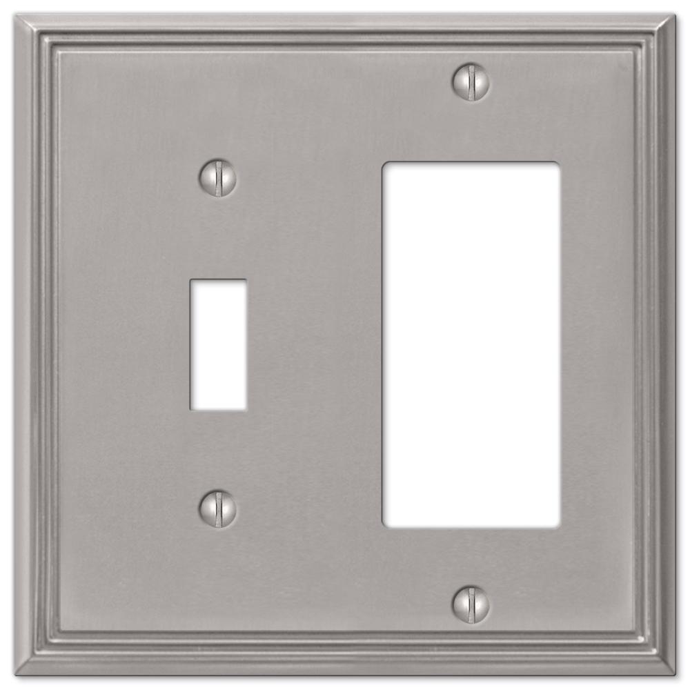 Amerelle 2 gang Aged Bronze Stamped Steel Toggle//Duplex Wall Plate 1 pk