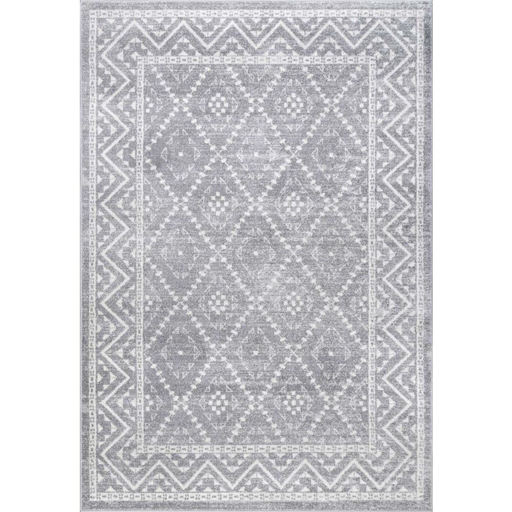 Nuloom Vintage Trellis Lynell Dark Grey 8 Ft X 12 Area Rug