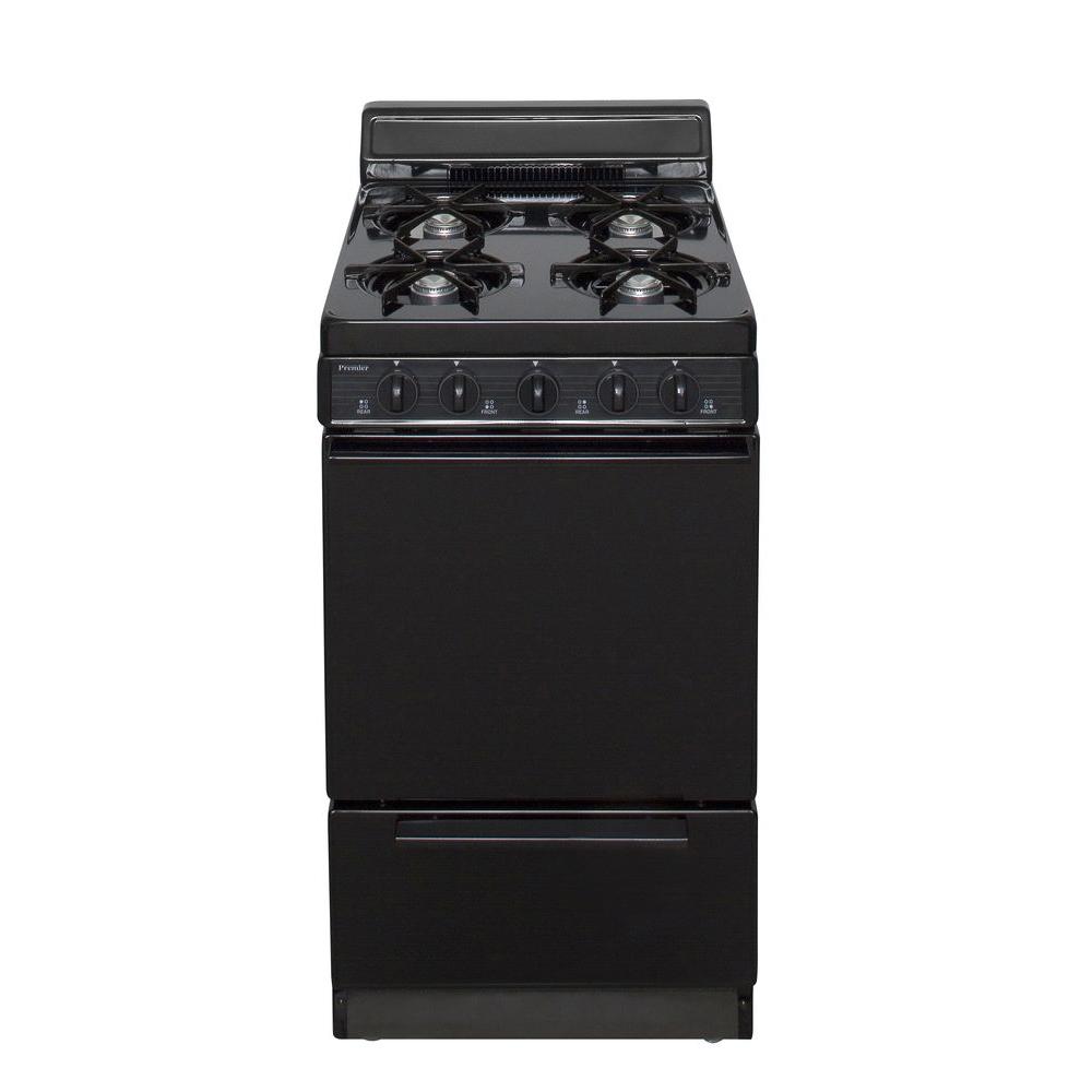 Premier 20 In 2 42 Cu Ft Gas Range Black Sak100bp The Home Depot 20 In 2 42 Cu Ft Gas Range Black