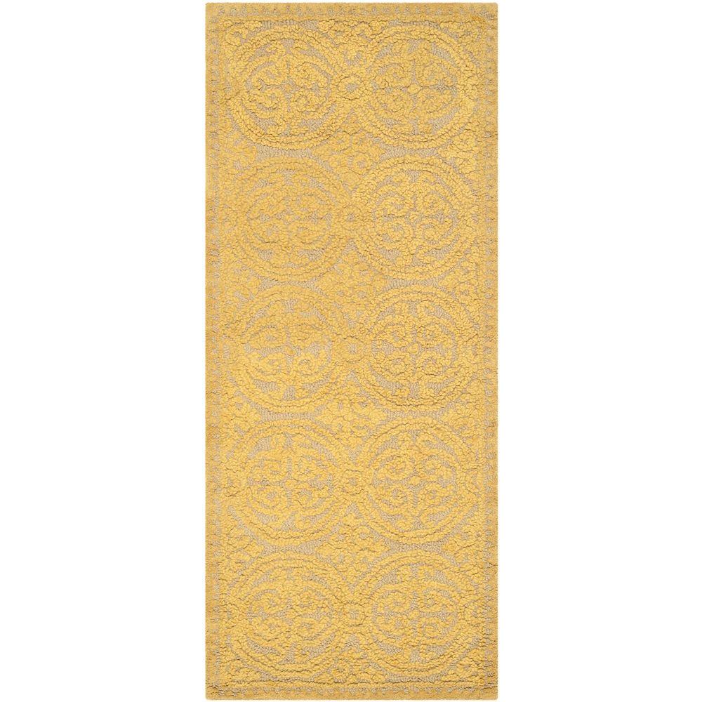 Safavieh Cambridge Light Gold/Dark Gold 3 ft. x 14 ft. Runner Rug ...