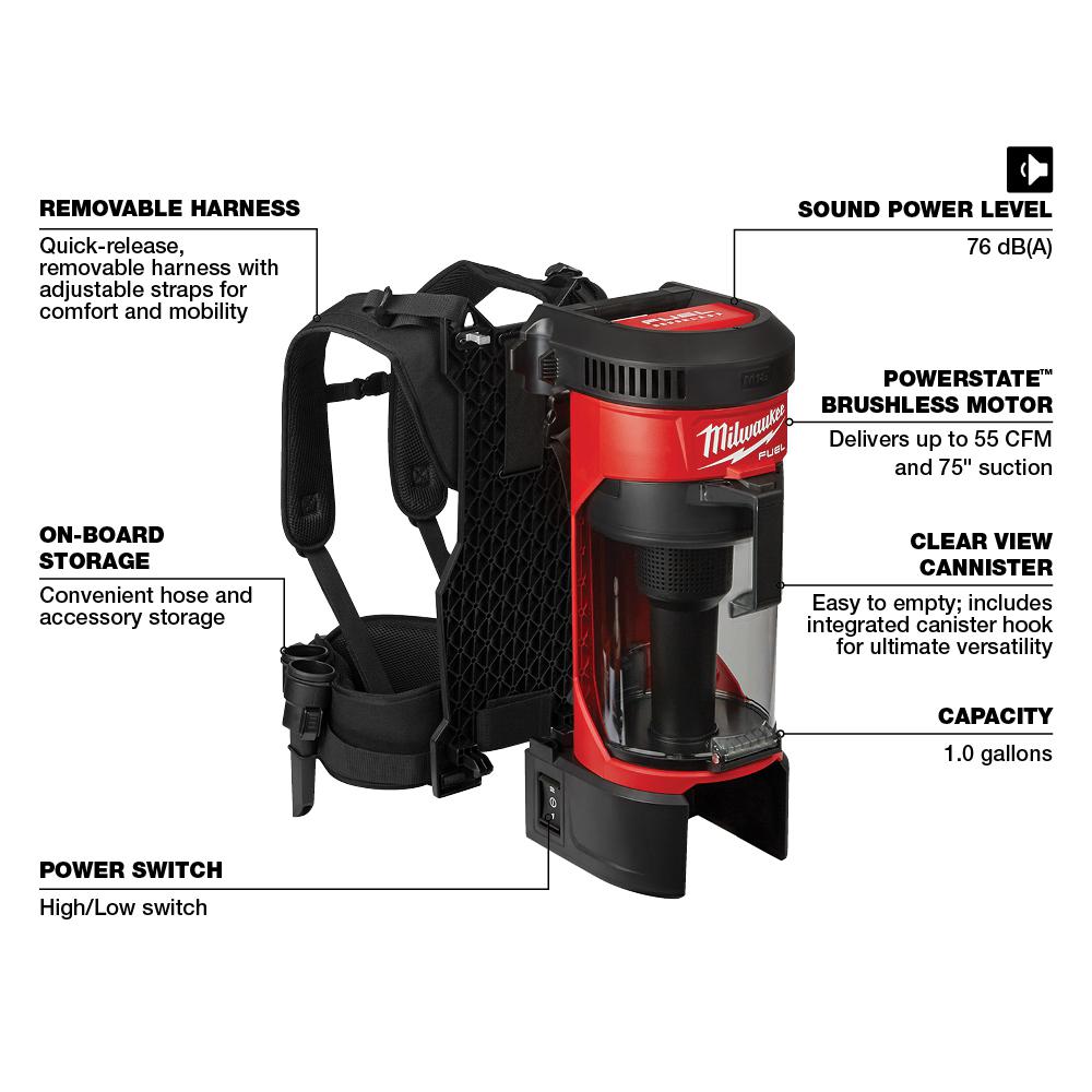 Milwaukee M18 Fuel Backpack Vacuum Sale 