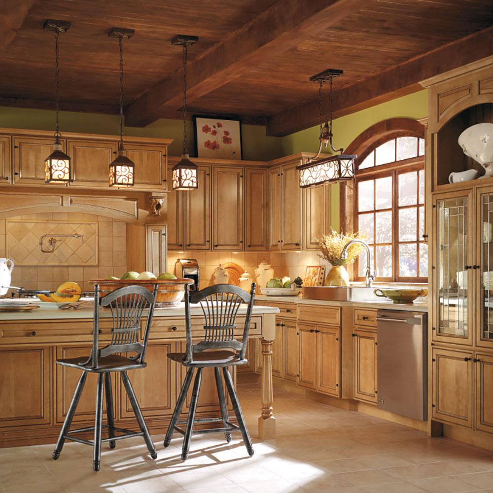 Thomasville Classic Custom Kitchen Cabinets Shown In Farmhouse