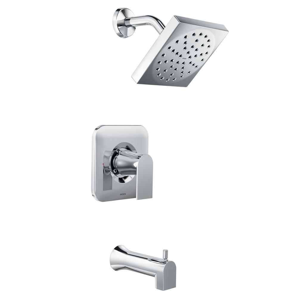 MOEN Genta Single Handle 1 Spray Tub And Shower Faucet In Chrome   Chrome Moen Bathtub Shower Faucet Combos 82760 64 1000 