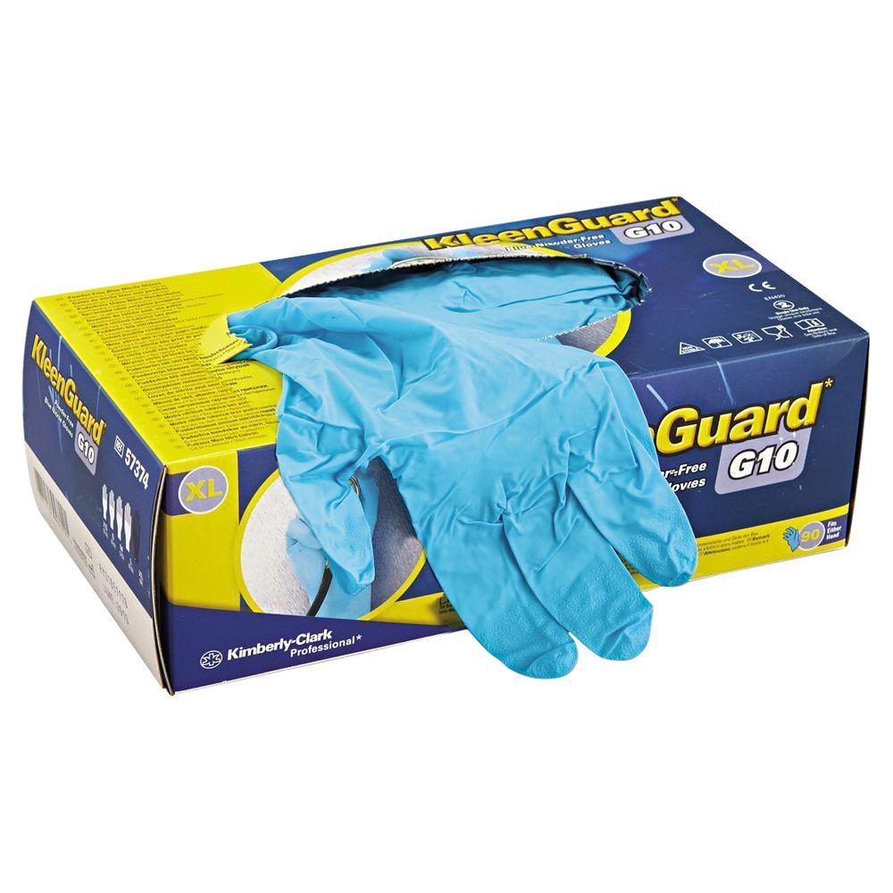 KLEENGUARD Disposable Blue Nitrile Gloves, Medium (100-Count)-KCC57372 - The Home Depot