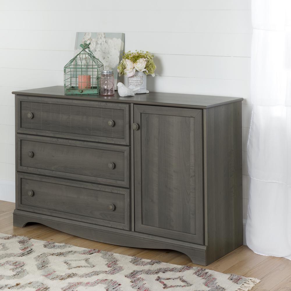 Rustic Nursery Dressers Armoires Baby Furniture The Home Depot Savannah 3 Drawer Gray Maple Dresser