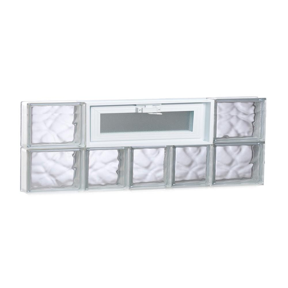 Clearly Secure 32.75 in. x 11.5 in. x 3.125 in. Frameless Wave Pattern