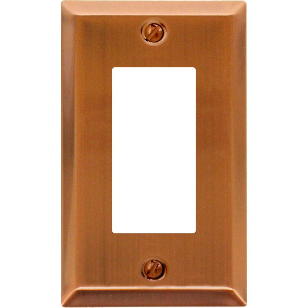 Copper Switch Plates Wall The Home Depot Century Steel 1 Decora Wall Plate Antique Copper