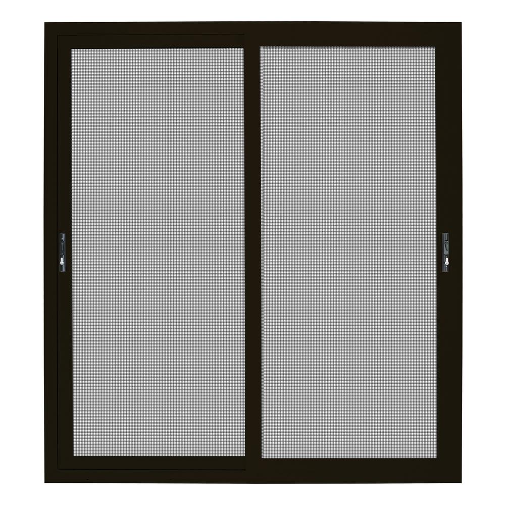 Unique Home Designs 72 In X 80 In White Sliding Ultimate Security Patio Screen Door With 1966