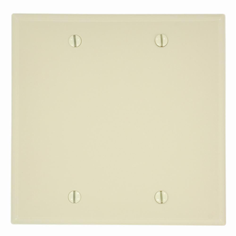 Leviton Ivory 2Gang Blank Plate Wall Plate (1Pack)80734I The Home