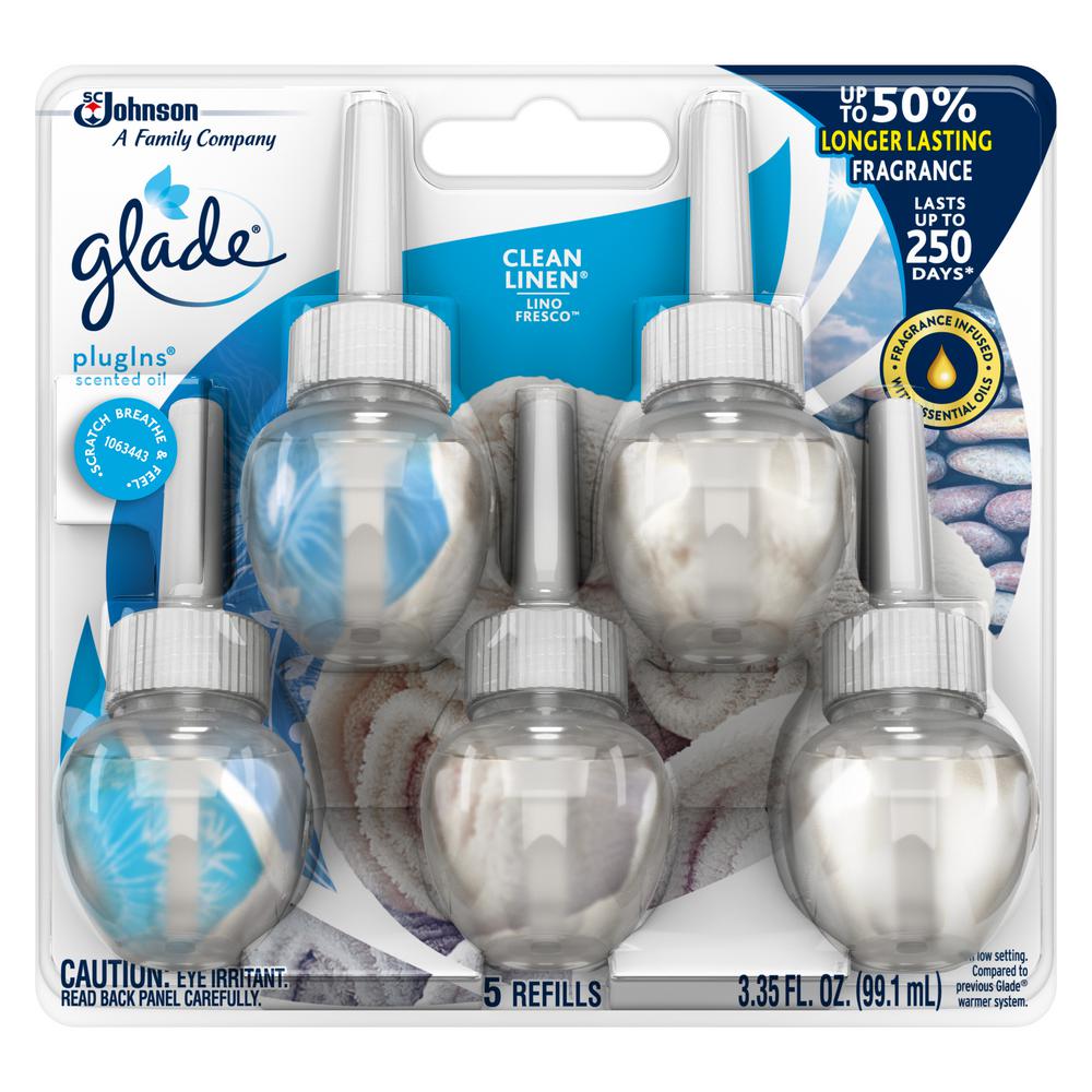 glade clean linen plug in