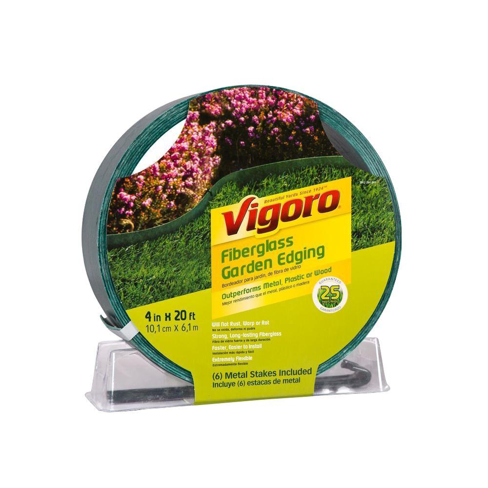 Vigoro 20 Ft Fiberglass Landscape Edging 1639fe13 The Home Depot